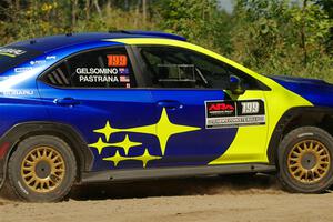 Travis Pastrana / Rhianon Gelsomino Subaru WRX ARA25L on SS3, Refuge I.