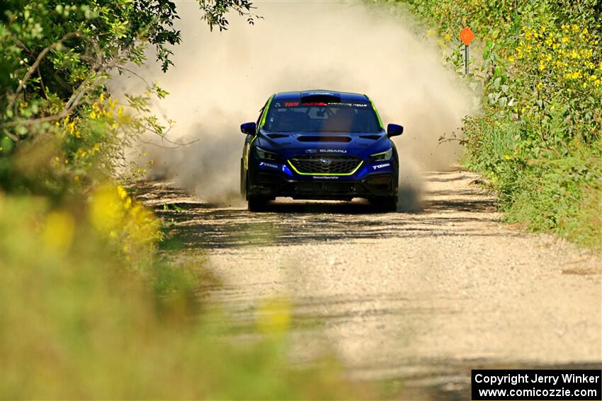 Travis Pastrana / Rhianon Gelsomino Subaru WRX ARA25L on SS3, Refuge I.