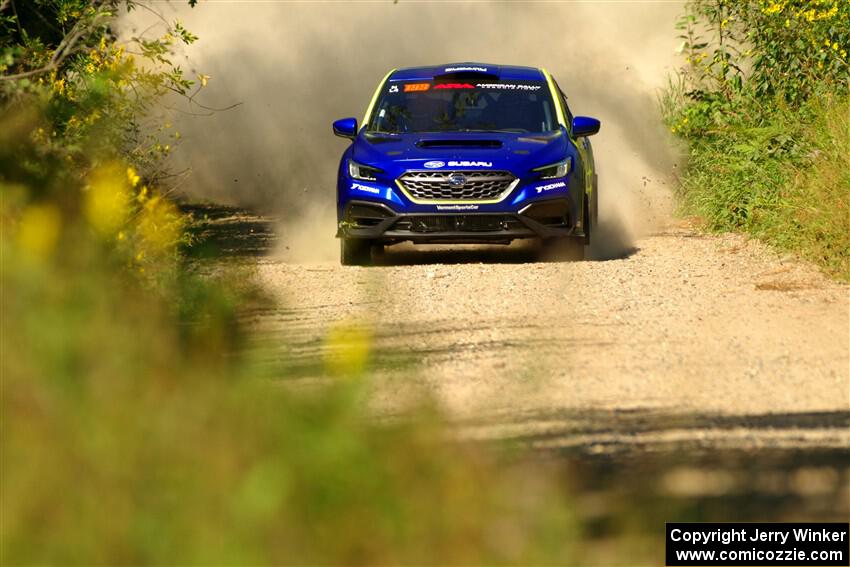 Travis Pastrana / Rhianon Gelsomino Subaru WRX ARA25L on SS3, Refuge I.