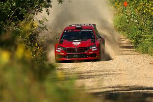 Conner Martell / Alex Gelsomino Skoda Fabia RS Rally2 on SS3, Refuge I.