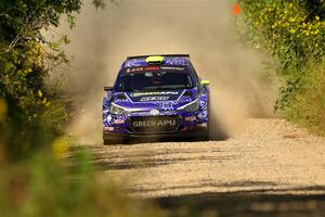 Patrick Gruszka / John Hall Hyundai i20 R5 on SS3, Refuge I.