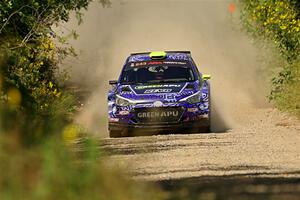 Patrick Gruszka / John Hall Hyundai i20 R5 on SS3, Refuge I.