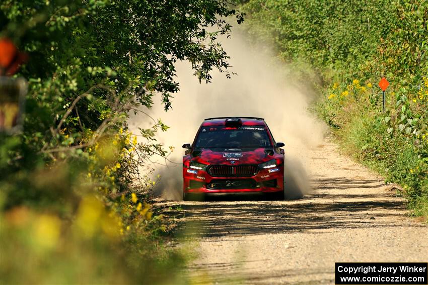Conner Martell / Alex Gelsomino Skoda Fabia RS Rally2 on SS3, Refuge I.