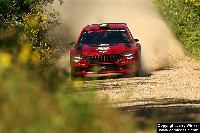 Conner Martell / Alex Gelsomino Skoda Fabia RS Rally2 on SS3, Refuge I.