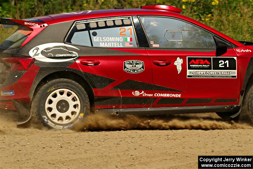 Conner Martell / Alex Gelsomino Skoda Fabia RS Rally2 on SS3, Refuge I.