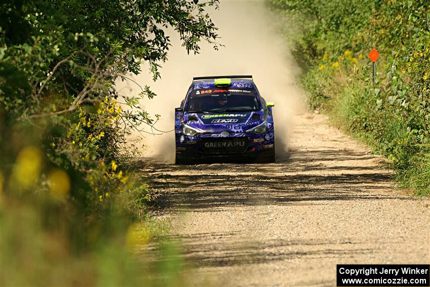 Patrick Gruszka / John Hall Hyundai i20 R5 on SS3, Refuge I.