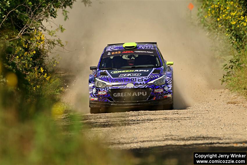 Patrick Gruszka / John Hall Hyundai i20 R5 on SS3, Refuge I.