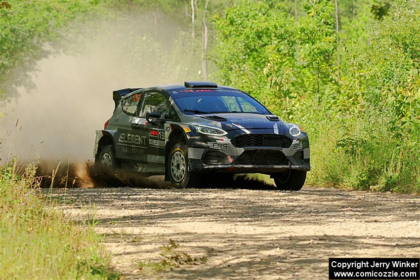 Javier Olivares / K.J. Miller Ford Fiesta Rally2 on SS3, Refuge I.