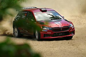 Conner Martell / Alex Gelsomino Skoda Fabia RS Rally2 on SS5, Steamboat I.