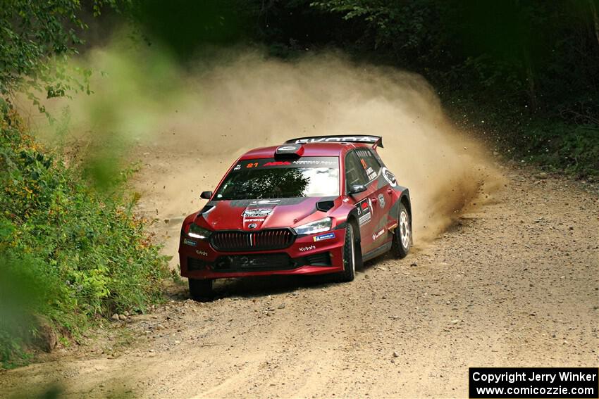 Conner Martell / Alex Gelsomino Skoda Fabia RS Rally2 on SS5, Steamboat I.