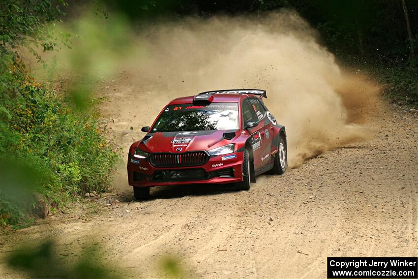 Conner Martell / Alex Gelsomino Skoda Fabia RS Rally2 on SS5, Steamboat I.
