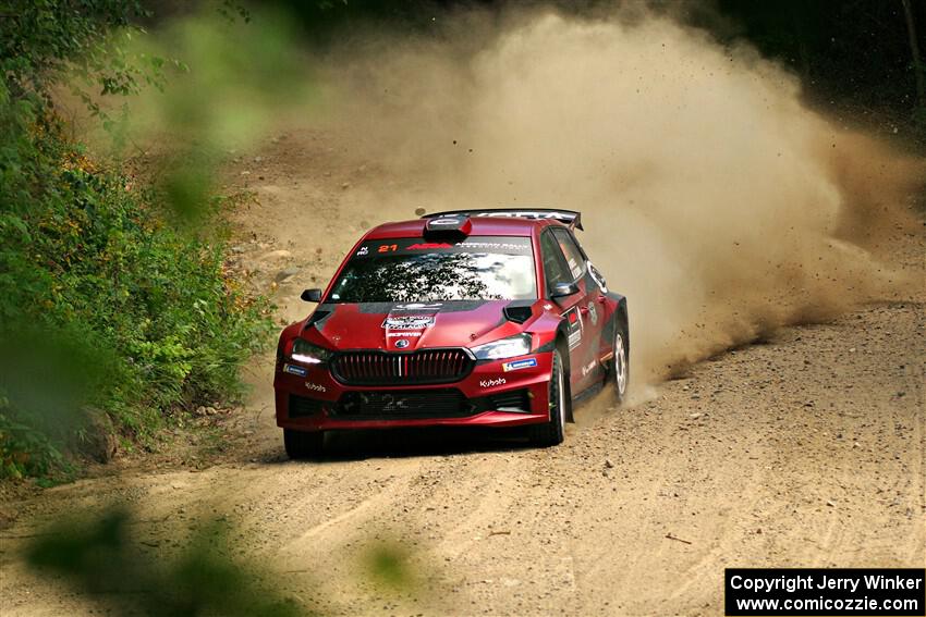 Conner Martell / Alex Gelsomino Skoda Fabia RS Rally2 on SS5, Steamboat I.