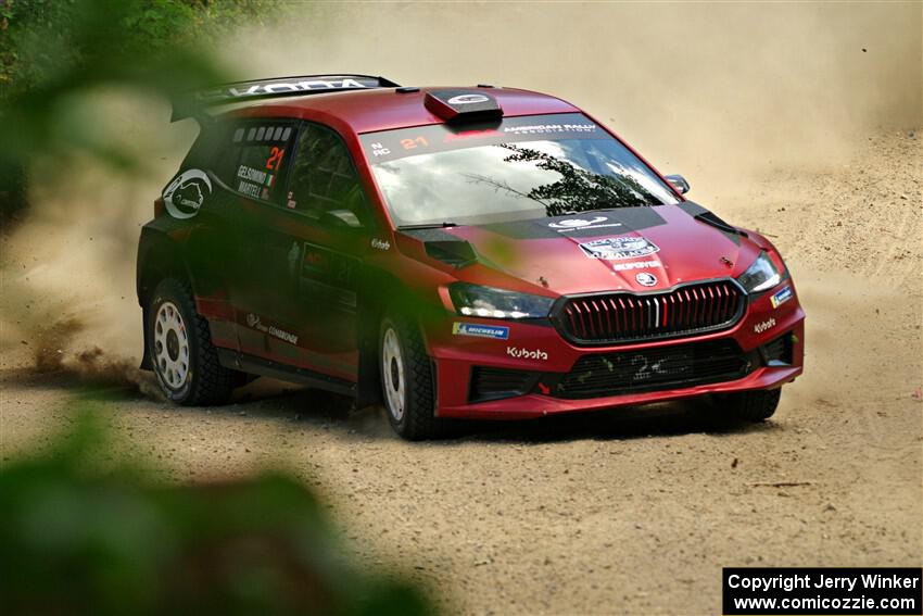 Conner Martell / Alex Gelsomino Skoda Fabia RS Rally2 on SS5, Steamboat I.