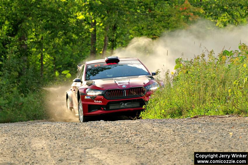 Conner Martell / Alex Gelsomino Skoda Fabia RS Rally2 on SS7, Refuge II.