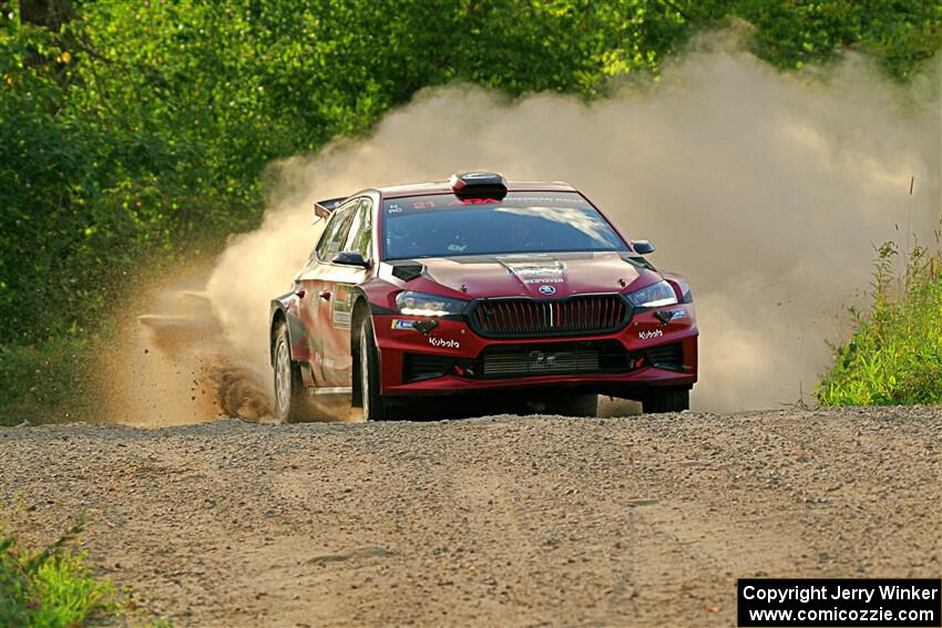 Conner Martell / Alex Gelsomino Skoda Fabia RS Rally2 on SS7, Refuge II.