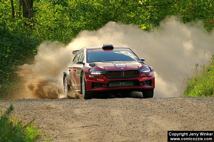 Conner Martell / Alex Gelsomino Skoda Fabia RS Rally2 on SS7, Refuge II.