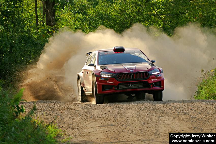 Conner Martell / Alex Gelsomino Skoda Fabia RS Rally2 on SS7, Refuge II.