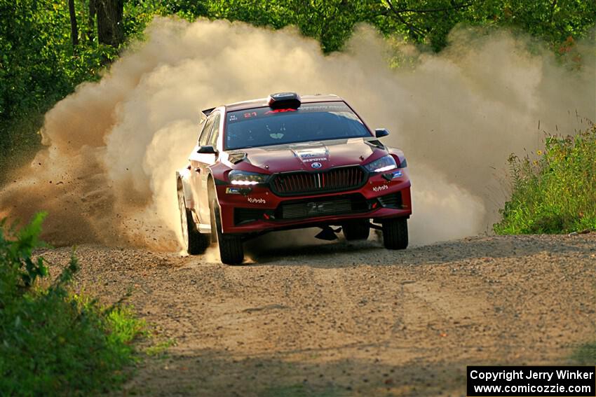 Conner Martell / Alex Gelsomino Skoda Fabia RS Rally2 on SS7, Refuge II.