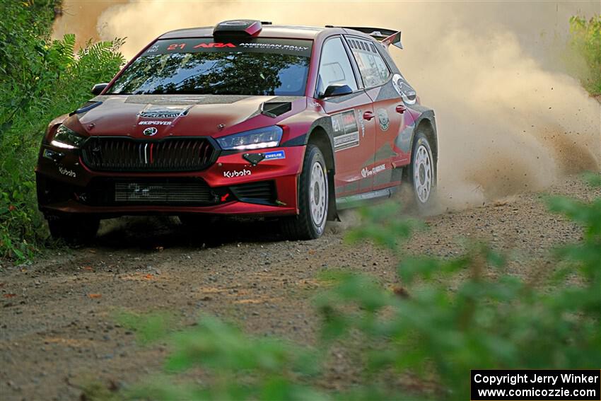 Conner Martell / Alex Gelsomino Skoda Fabia RS Rally2 on SS7, Refuge II.