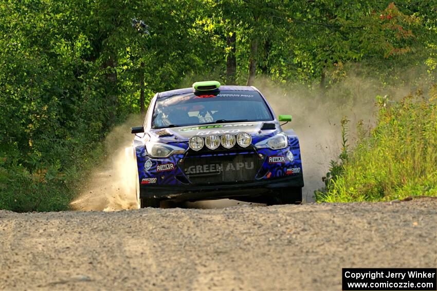Patrick Gruszka / John Hall Hyundai i20 R5 on SS7, Refuge II.
