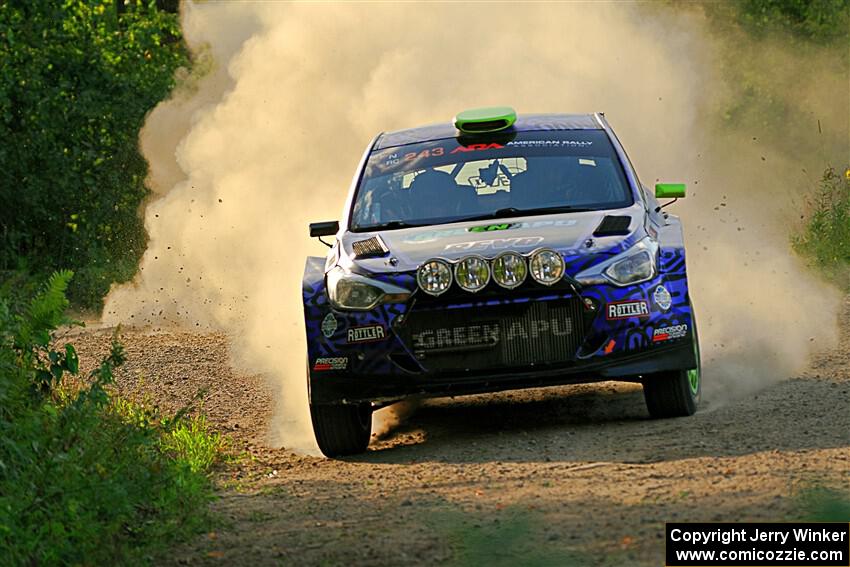 Patrick Gruszka / John Hall Hyundai i20 R5 on SS7, Refuge II.