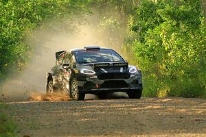 Javier Olivares / K.J. Miller Ford Fiesta Rally2 on SS7, Refuge II.