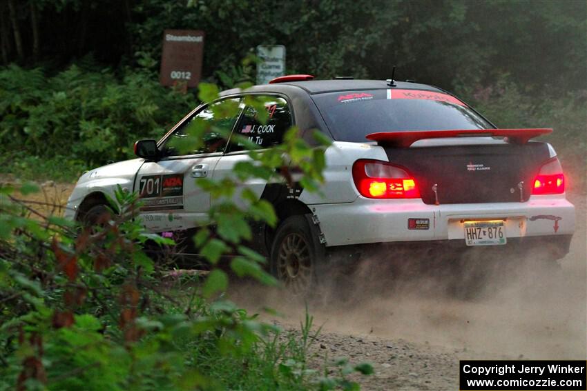 Jason Cook / Maggie Tu Subaru WRX on SS9, Steamboat II.