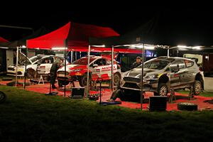 The Element Rallysport team at Pioneer Farm service after day two.