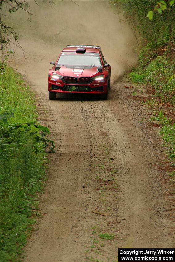 Conner Martell / Alex Gelsomino Skoda Fabia RS Rally2 on SS11, Otterkill I.