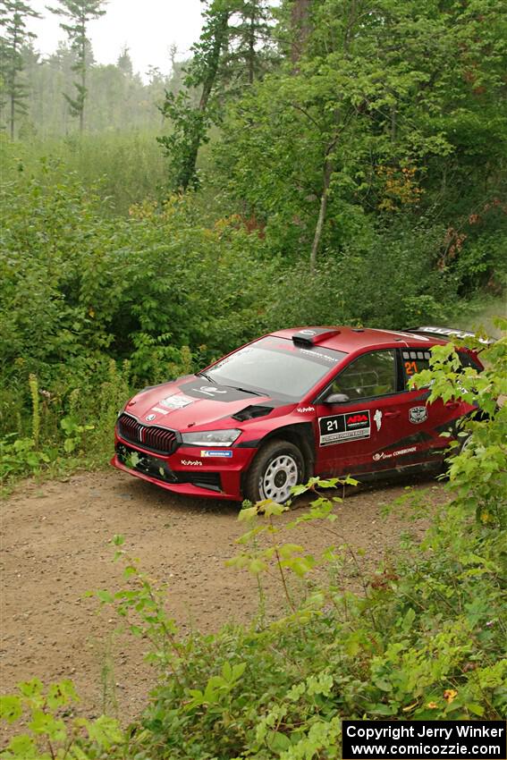 Conner Martell / Alex Gelsomino Skoda Fabia RS Rally2 on SS11, Otterkill I.