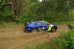 Travis Pastrana / Rhianon Gelsomino Subaru WRX ARA25L on SS11, Otterkill I.