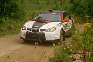 Jason Cook / Maggie Tu Subaru WRX on SS11, Otterkill I.