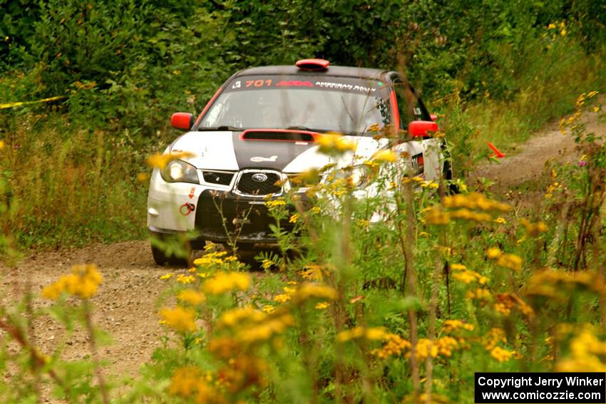 Jason Cook / Maggie Tu Subaru WRX on SS11, Otterkill I.