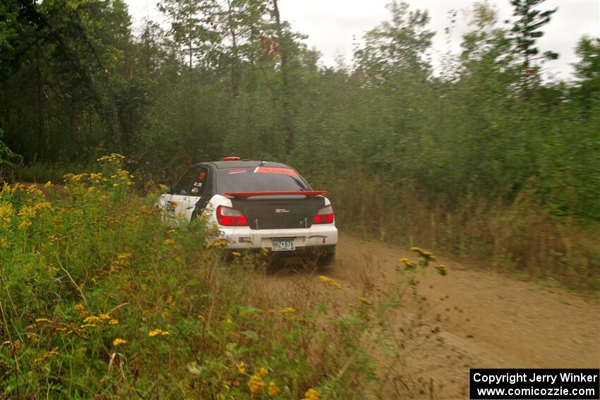 Jason Cook / Maggie Tu Subaru WRX on SS11, Otterkill I.