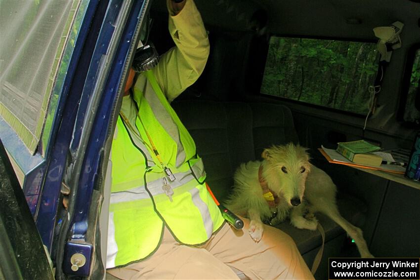 Amy Springer and Gracie at the start control for SS15, Otterkill II.