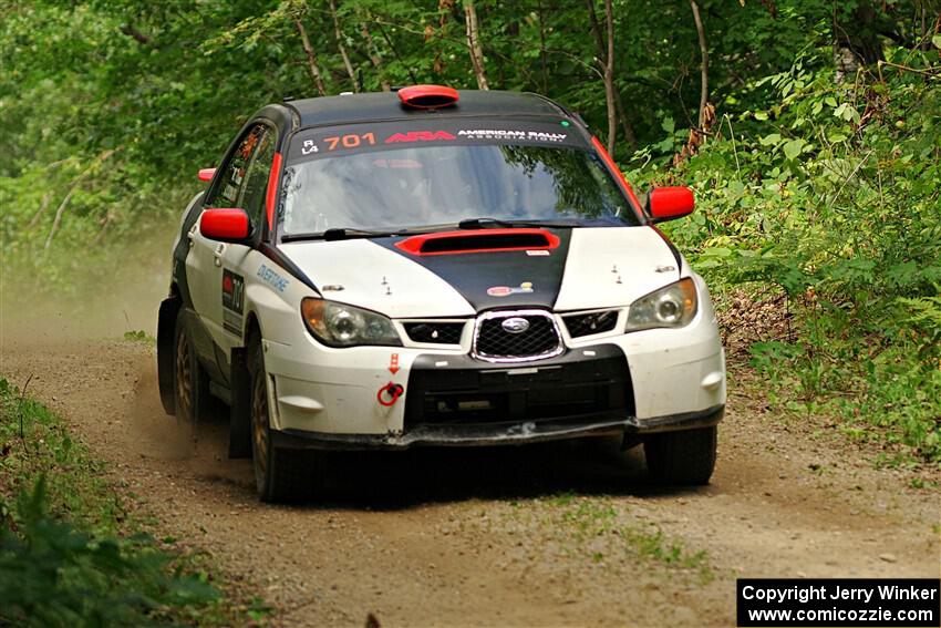 Jason Cook / Maggie Tu Subaru WRX on SS15, Otterkill II.