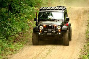 A Jeep Wrangler sweeps SS15, Otterkill II.