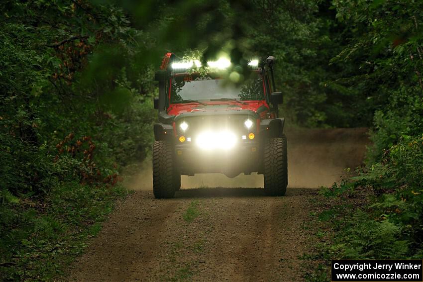 A Jeep Wrangler Rubicon sweeps SS15, Otterkill II.
