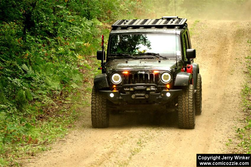 A Jeep Wrangler sweeps SS15, Otterkill II.