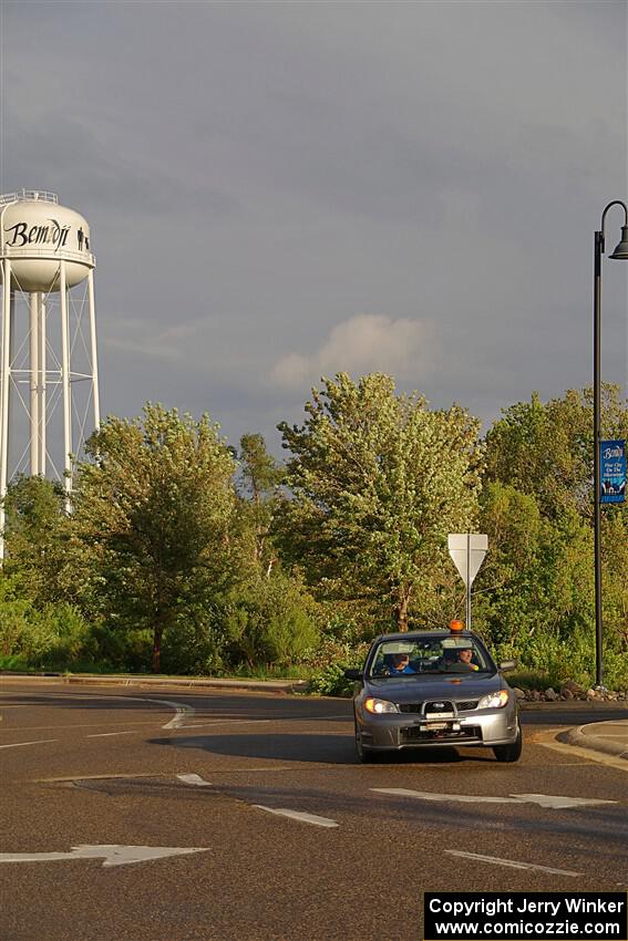The '00' car, a Subaru Impreza, on SS20, Sanford Center.