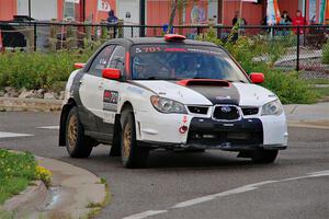 Jason Cook / Maggie Tu Subaru WRX on SS20, Sanford Center.