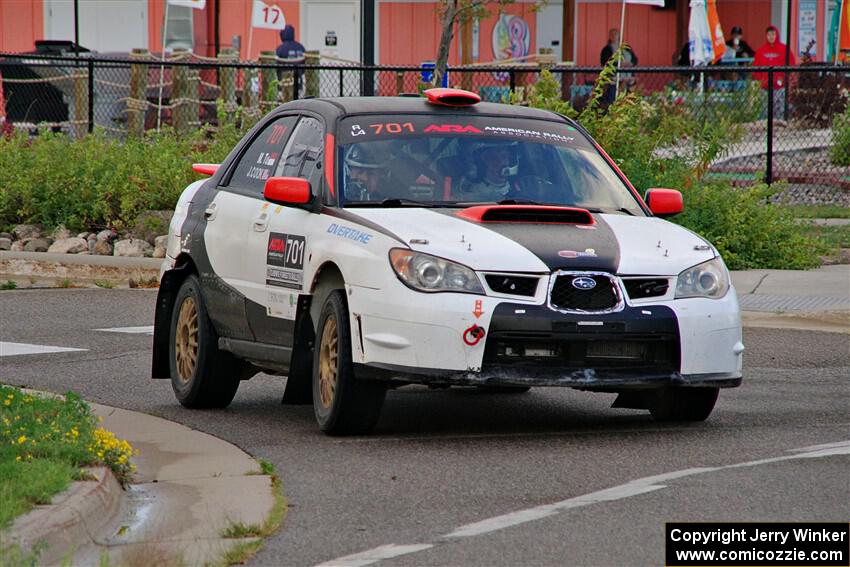 Jason Cook / Maggie Tu Subaru WRX on SS20, Sanford Center.