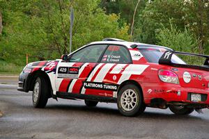 Scott Crouch / Elizabeth Crouch Subaru WRX on SS20, Sanford Center.