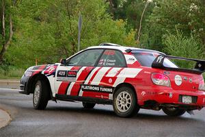 Scott Crouch / Elizabeth Crouch Subaru WRX on SS20, Sanford Center.