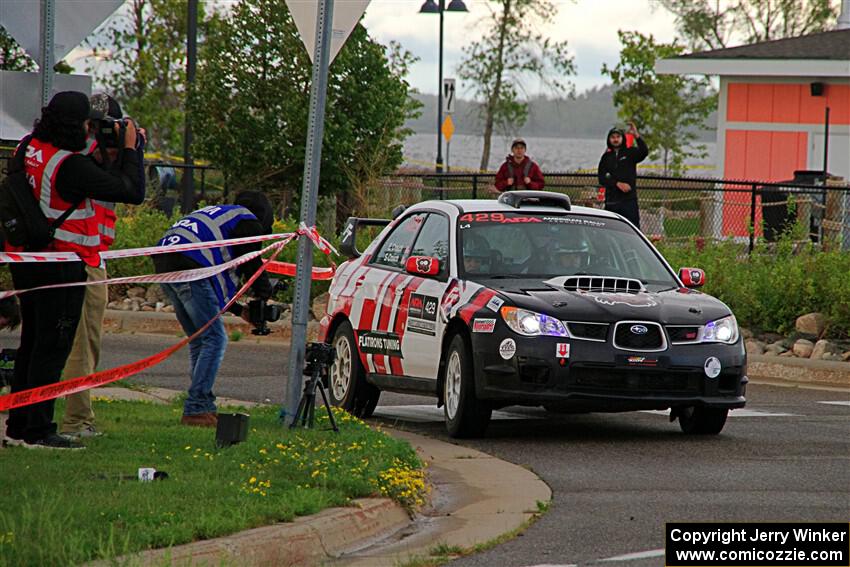 Scott Crouch / Elizabeth Crouch Subaru WRX on SS20, Sanford Center.