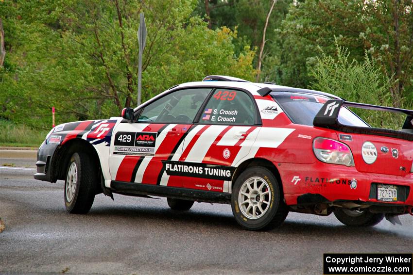 Scott Crouch / Elizabeth Crouch Subaru WRX on SS20, Sanford Center.
