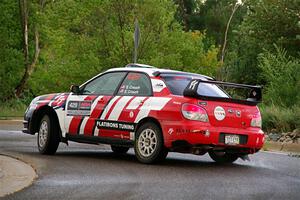 Scott Crouch / Elizabeth Crouch Subaru WRX on SS20, Sanford Center.