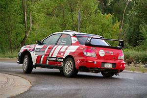 Scott Crouch / Elizabeth Crouch Subaru WRX on SS20, Sanford Center.