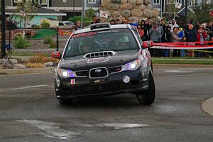 Scott Crouch / Elizabeth Crouch Subaru WRX on SS20, Sanford Center.