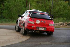 Scott Crouch / Elizabeth Crouch Subaru WRX on SS20, Sanford Center.